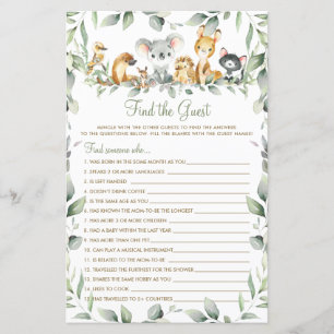 Australian Animals Greenery Find the Guest Game 