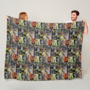 Australian Animals Photo Collage, Fleece Blanket