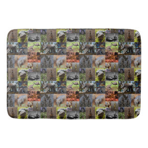 Australian Animals Photo Collage, Foam Bathmat