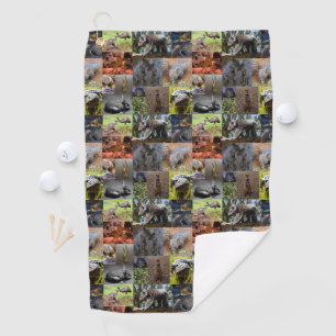 Australian Animals Photo Collage, Golf Towel