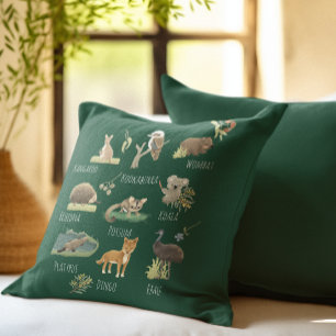 Australian Animals Throw Pillow