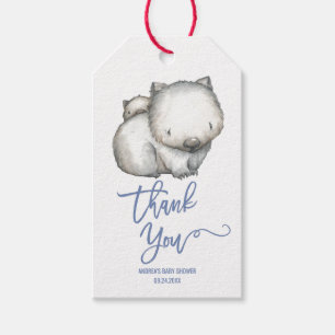 Australian Animals   Wombat Thank You Gift Tags