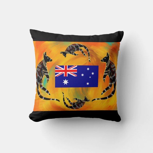 AUSTRALIAN ART THROW PILLOW (Front)