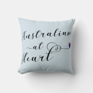 Australian At Heart Throw Cushion, Aus Pillow