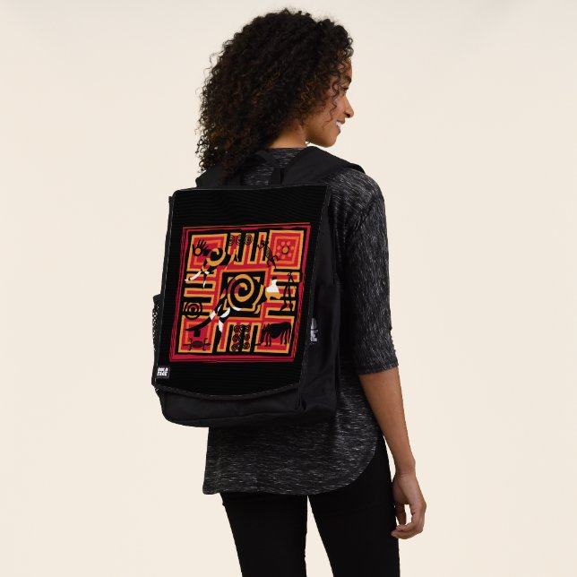Australian Authentic Aboriginal art Backpack (Worn)