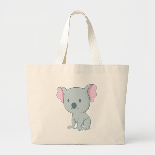 Australian Baby Koala Bear Large Tote Bag (Front)