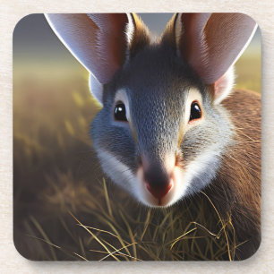 Australian Bilby Alert, Hard Plastic Coasters