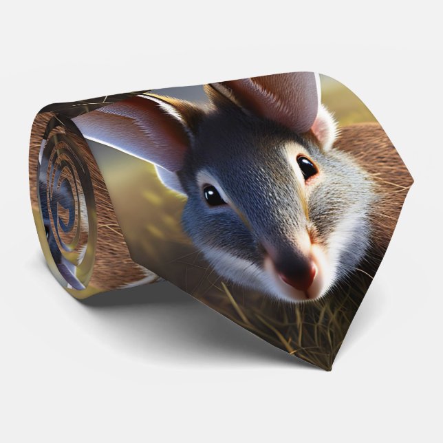 Australian Bilby Alert, Neck Tie (Rolled)
