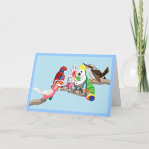 Australian birds are so pretty holiday card