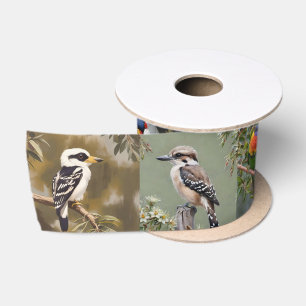 Australian Birds Photo Collage, Satin Ribbon