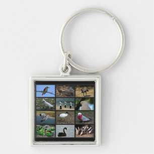Australian Birdwatchers Collage Keychain
