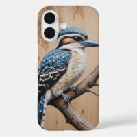 Australian Blue Kookaburra in a Tree Wildlife Art