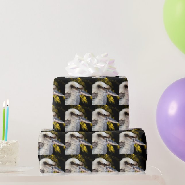 Australian Blue Winged Kookaburra, Wrapping Paper (Party Gifts)