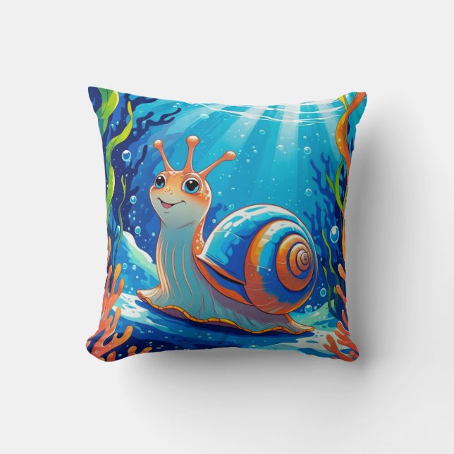 Australian Boho Sea Snail Throw Cushion | Meg (Front)