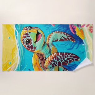 Australian Boho Turtle Beach Towel Sunny