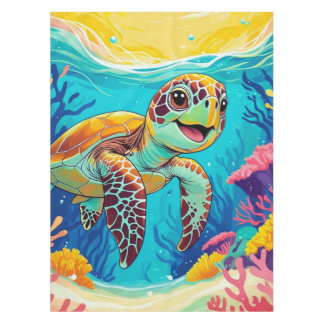 Australian Boho Turtle Tablecloth | Sunny
