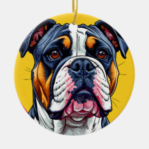 Australian Bulldog dog Ceramic Ornament