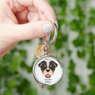 Australian Bulldog dog Keychain