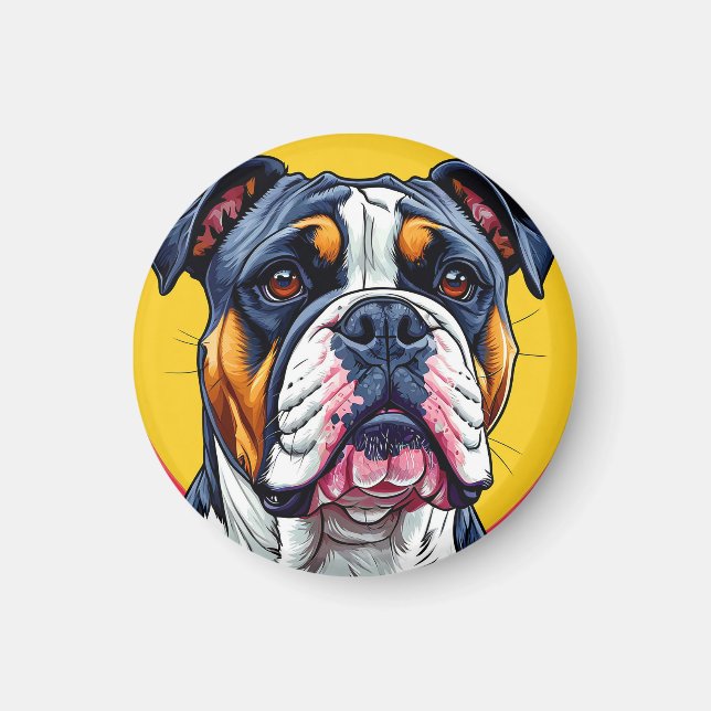 Australian Bulldog dog Magnet (Front)