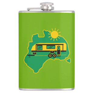 Australian Caravan Camping    Hip Flask