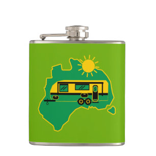 Australian Caravan Camping    Hip Flask