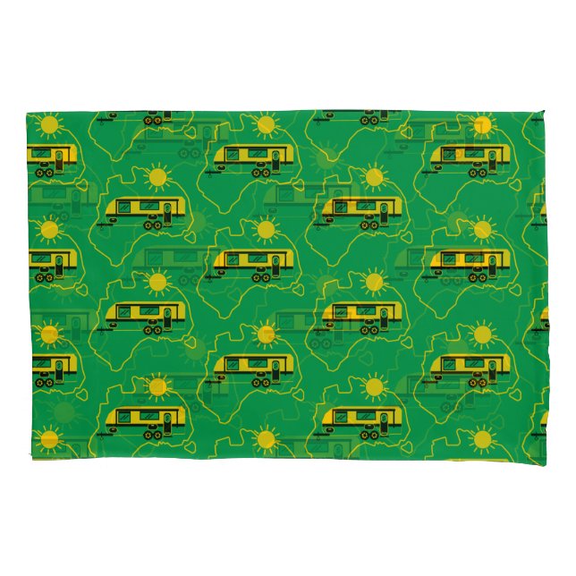 Australian Caravan Camping    Pillowcase (Front-Left)