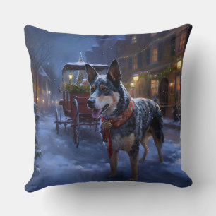 Australian Cattle Christmas Festive Season  Throw Pillow
