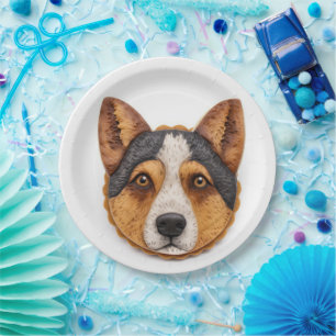 Australian Cattle Dog 3D Inspired Paper Plate