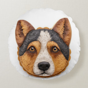 Australian Cattle Dog 3D Inspired Round Pillow