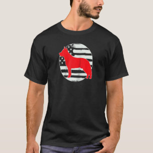 Australian Cattle Dog 4th Of July Usa Flag T-Shirt