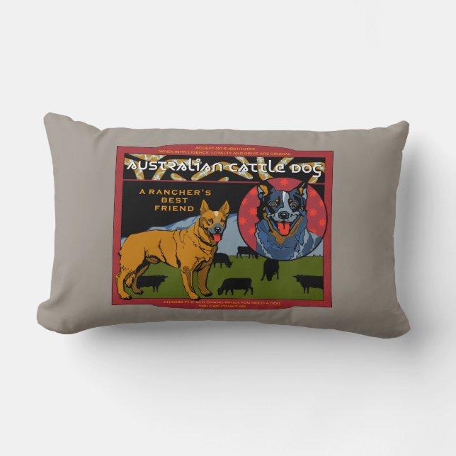 Australian Cattle Dog - A Rancher's Best Friend Lumbar Pillow (Front)