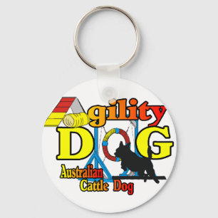 Australian Cattle Dog Agility Keychain