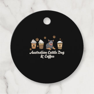 Australian Cattle Dog And Coffee Favour Tags