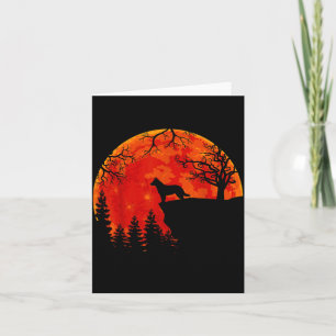 Australian Cattle Dog And Moon Halloween Card