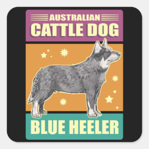 Australian Cattle Dog Blue Heeler Dog Owner Square Sticker