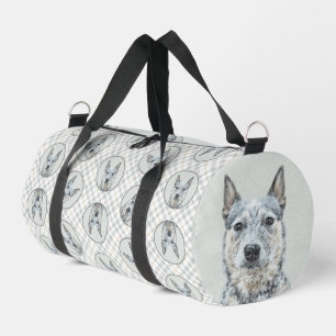 Australian Cattle Dog Blue Heeler Original Dog Art Duffle Bag