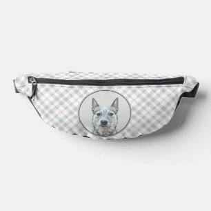 Australian Cattle Dog Blue Heeler Original Dog Art Fanny Pack
