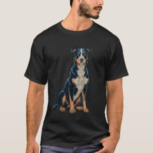 Australian Cattle Dog Blue Red Heeler Sitting Pet  T-Shirt