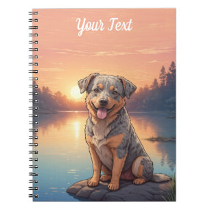 Australian Cattle Dog by Lake Notebook