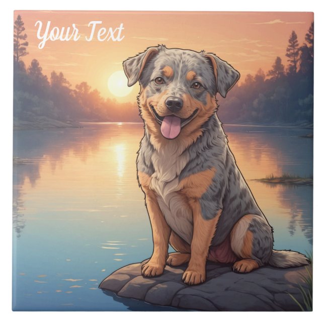 Australian Cattle Dog by Lake Tile (Front)