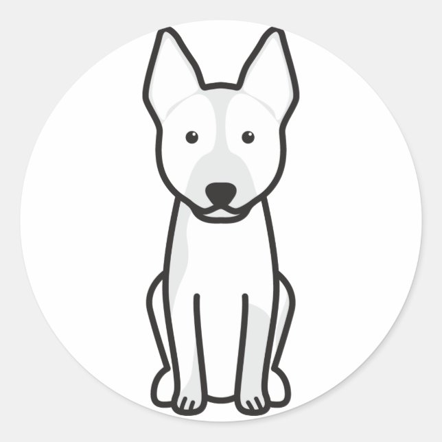 Australian Cattle Dog Cartoon Classic Round Sticker (Front)