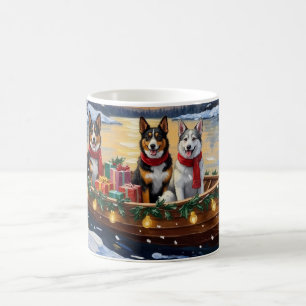 Australian Cattle Dog Christmas Boat Holiday Coffee Mug