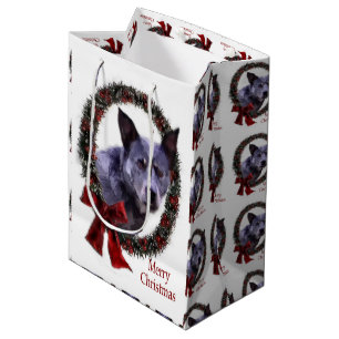 Australian Cattle Dog Christmas Medium Gift Bag
