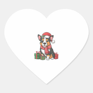 Australian Cattle Dog Christmas Parties Holiday Sa Heart Sticker