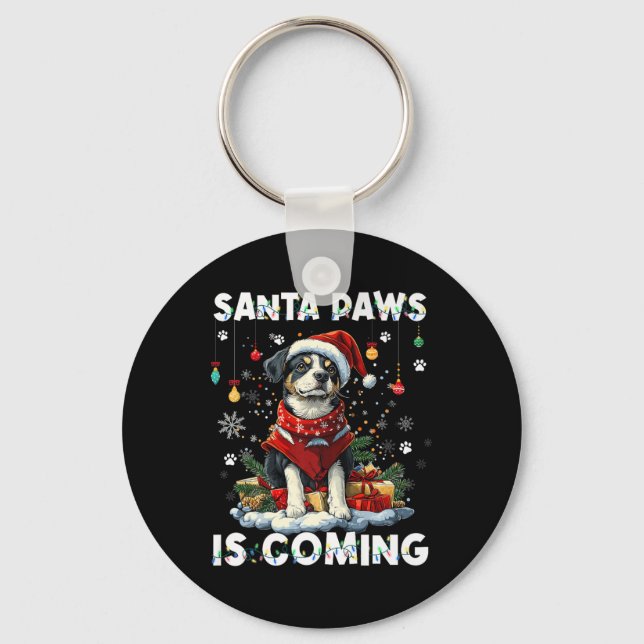 Australian Cattle Dog Christmas Tree Decorations D Keychain (Front)