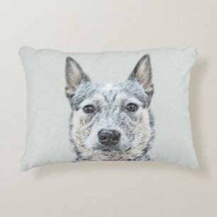 Australian Cattle Dog - Cute Original Dog Art Accent Pillow