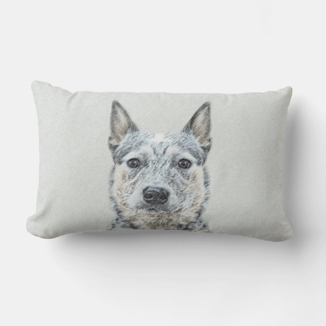 Australian Cattle Dog - Cute Original Dog Art Lumbar Pillow (Front)
