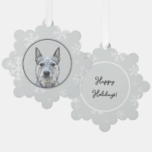 Australian Cattle Dog - Cute Original Dog Art Ornament Card
