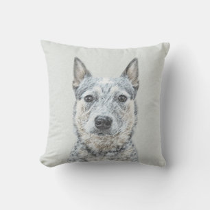 Australian Cattle Dog - Cute Original Dog Art Outdoor Pillow
