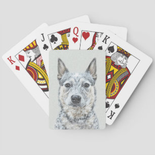 Australian Cattle Dog - Cute Original Dog Art Playing Cards